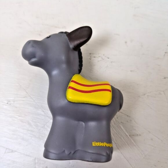 Fisher Price Little People Donkey Figure Nativity Replacement Yellow - Picture 4 of 4